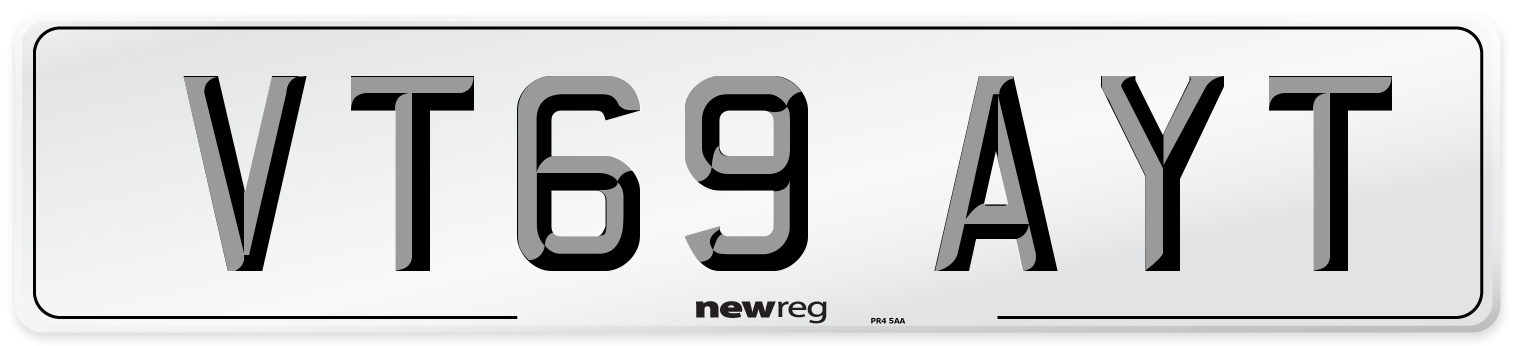 VT69 AYT Number Plate from New Reg